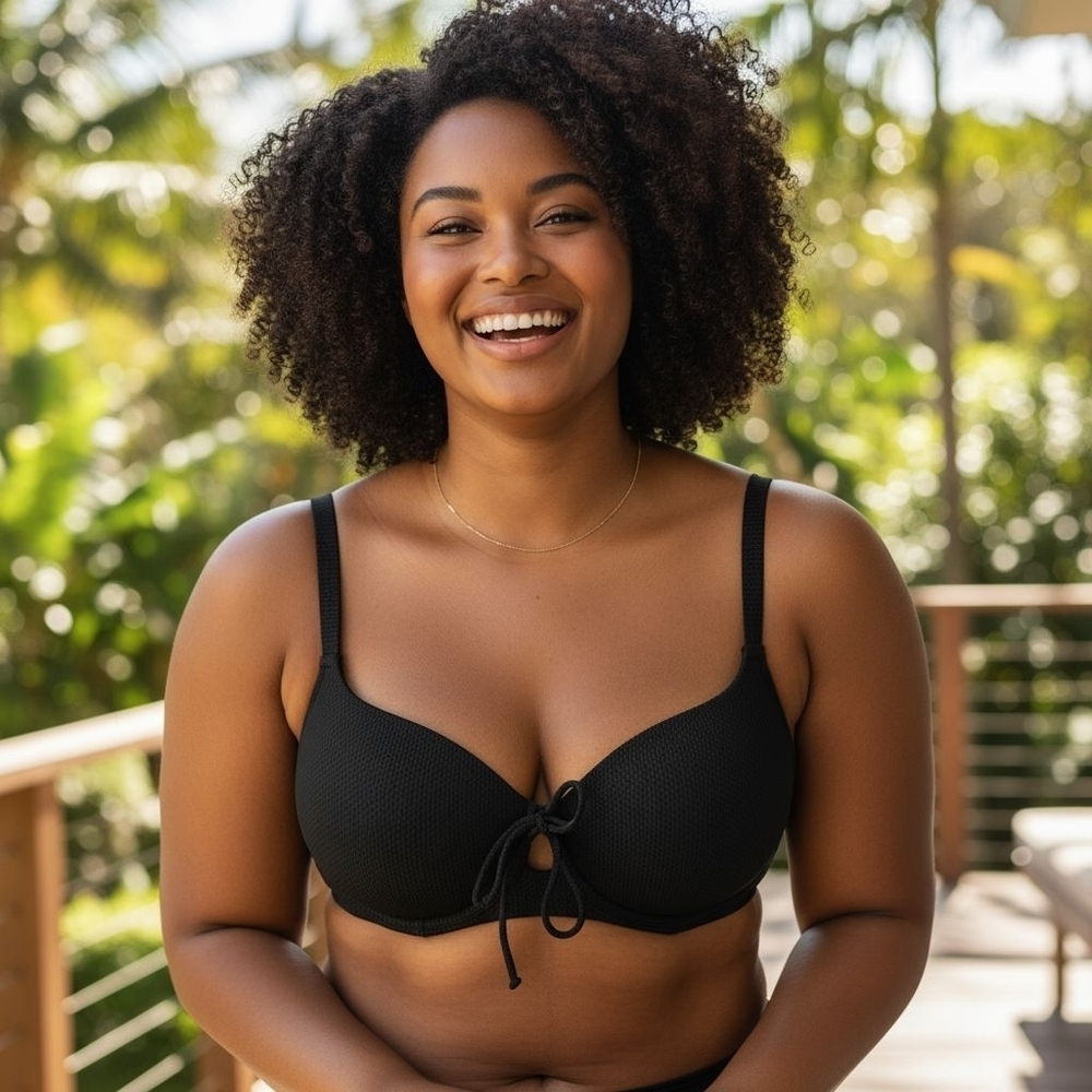 Shade and Shore NWT Dk GrEEn bikini top 38D light lift